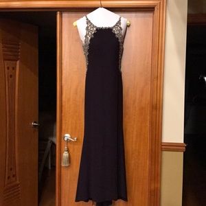 Tarik Ediz gown color eggplant